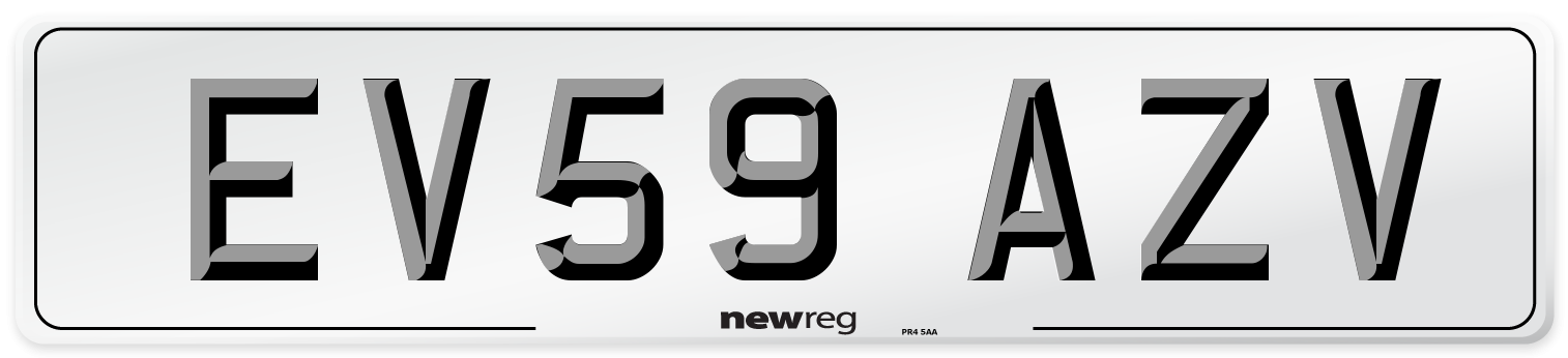 EV59 AZV Number Plate from New Reg